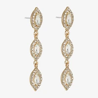 Monet Jewelry Womens Glass Marquise Hypoallergenic Drop Earrings
