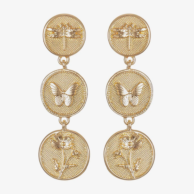 Monet Jewelry Womens Round Hypoallergenic Drop Earrings