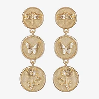 Monet Jewelry Womens Round Hypoallergenic Drop Earrings
