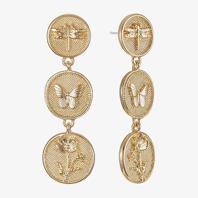 Monet Jewelry Womens Round Hypoallergenic Drop Earrings