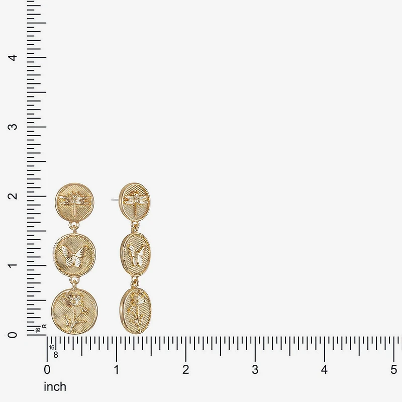 Monet Jewelry Womens Round Hypoallergenic Drop Earrings