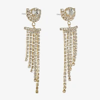 Monet Jewelry Womens Glass Round Hypoallergenic Drop Earrings