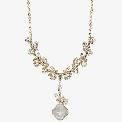Monet Jewelry Womens Glass 17 Inch Y Necklace