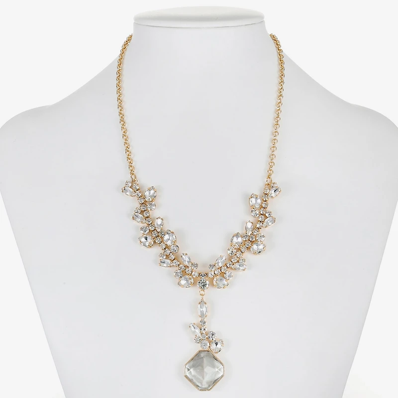 Monet Jewelry Womens Glass 17 Inch Y Necklace