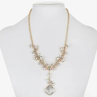 Monet Jewelry Womens Glass 17 Inch Y Necklace