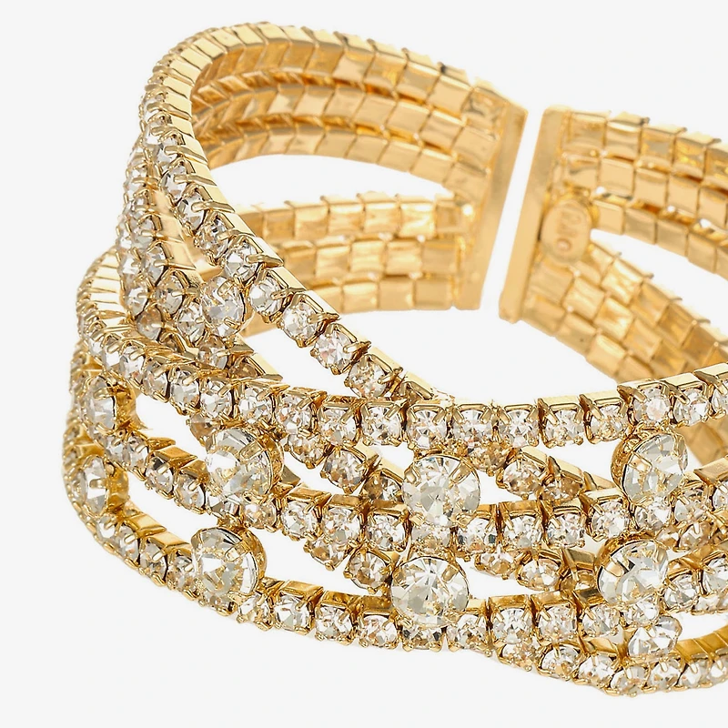 Monet Jewelry Womens Glass Cuff Bracelet