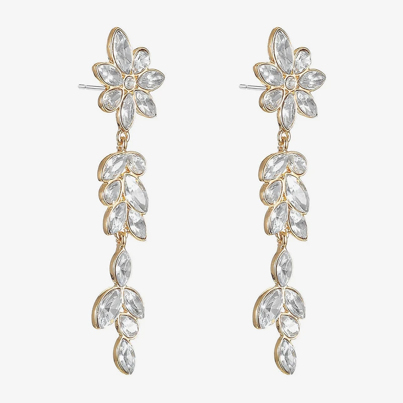 Monet Jewelry Womens Glass Marquise Hypoallergenic Drop Earrings