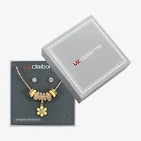 Liz Claiborne Womens Glass Flower 2-pc. Jewelry Set