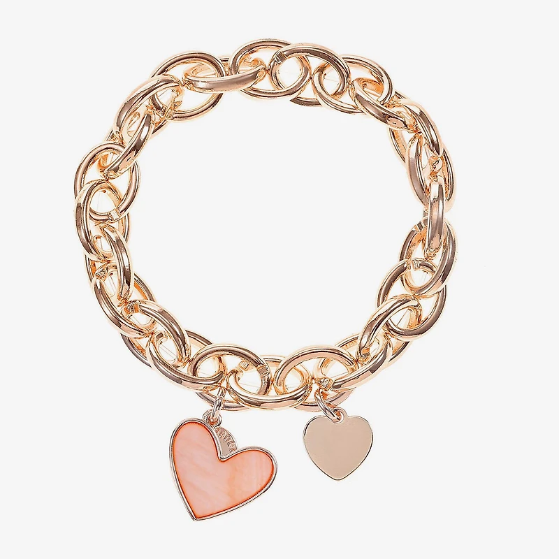 Liz Claiborne Womens Shell Heart Stretch Bracelet