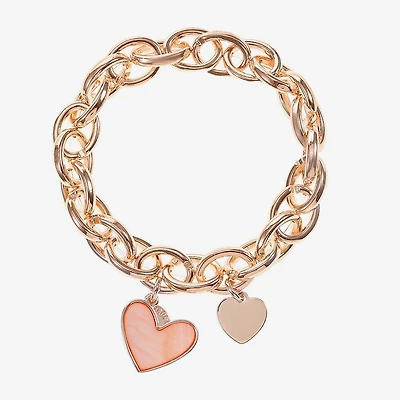 Liz Claiborne Womens Shell Heart Stretch Bracelet