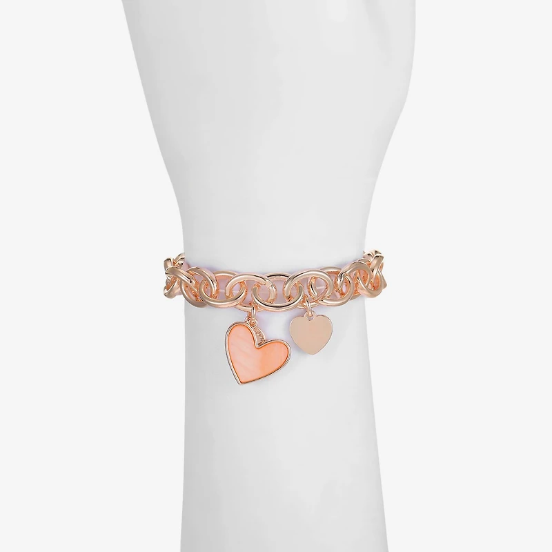 Liz Claiborne Womens Shell Heart Stretch Bracelet