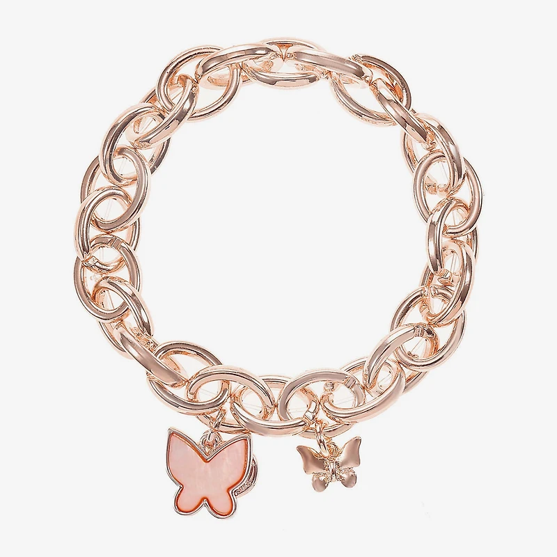 Liz Claiborne Womens Shell Butterfly Stretch Bracelet