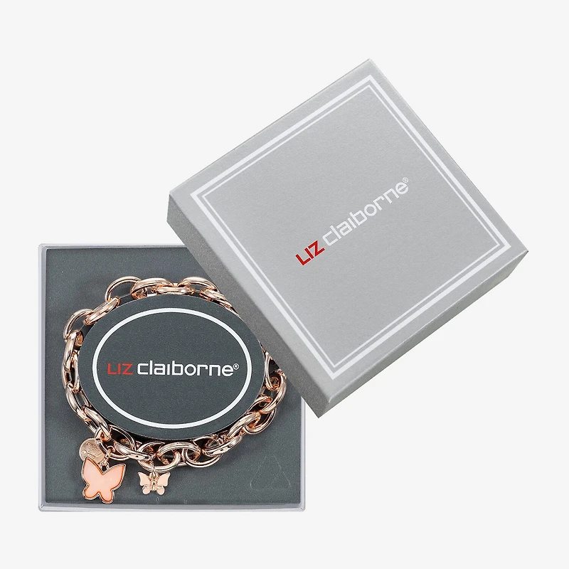 Liz Claiborne Womens Shell Butterfly Stretch Bracelet