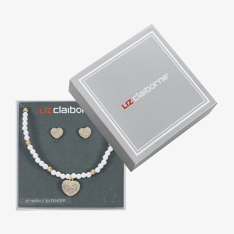 Liz Claiborne Womens Shell Heart 2-pc. Jewelry Set