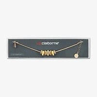 Liz Claiborne Womens Glass Flower Charm Bracelet