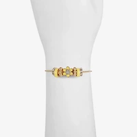 Liz Claiborne Womens Glass Flower Charm Bracelet