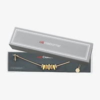 Liz Claiborne Womens Glass Flower Charm Bracelet