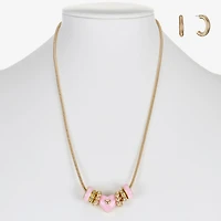 Liz Claiborne Womens Glass Heart 2-pc. Jewelry Set