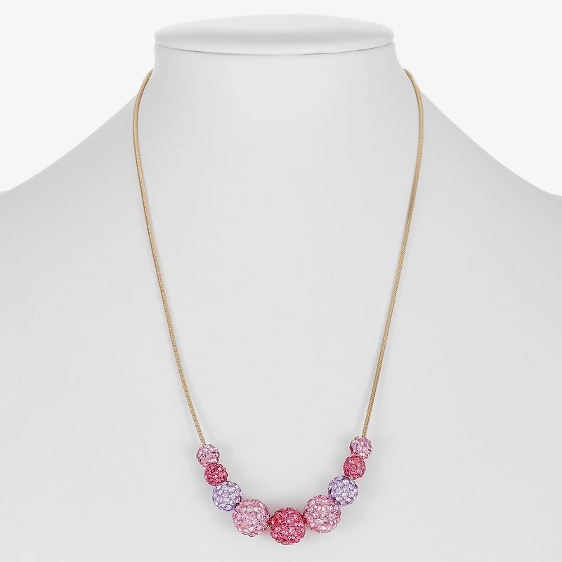 Monet Jewelry Womens Pink 17 Inch Collar Necklace
