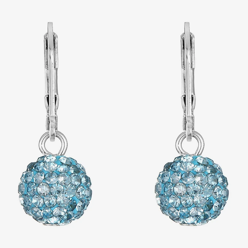 Monet Jewelry Womens Pink Glass Round Drop Earrings