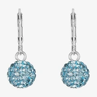 Monet Jewelry Womens Pink Glass Round Drop Earrings