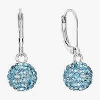 Monet Jewelry Womens Pink Glass Round Drop Earrings