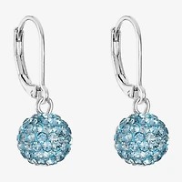 Monet Jewelry Womens Pink Glass Round Drop Earrings