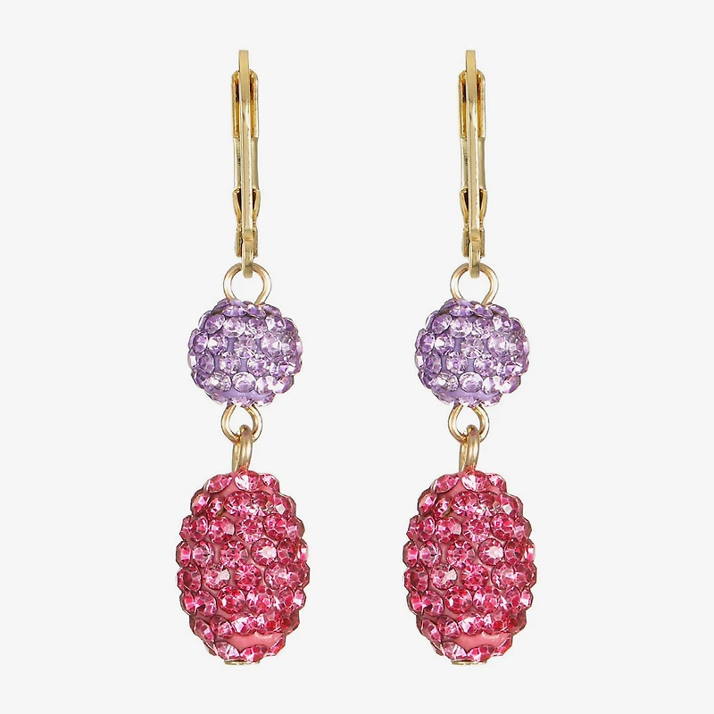 Monet Jewelry Womens Glass Round Drop Earrings