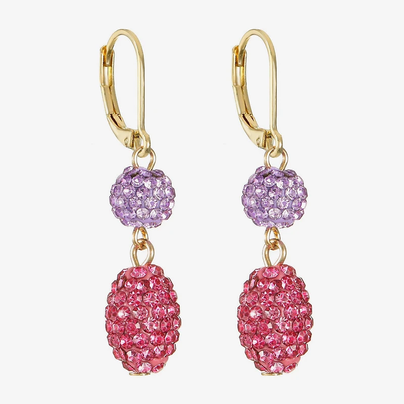 Monet Jewelry Womens Glass Round Drop Earrings