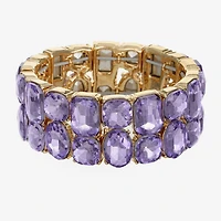 Monet Jewelry Womens Glass Cushion Stretch Bracelet