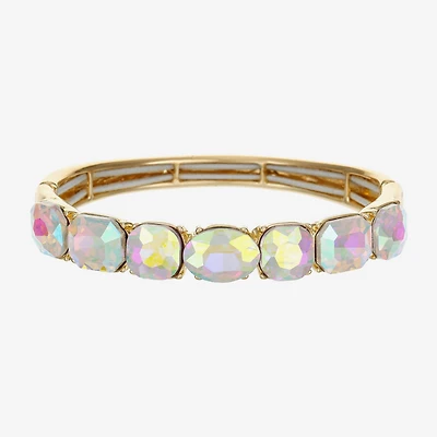 Monet Jewelry Womens Glass Cushion Stretch Bracelet