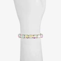 Monet Jewelry Womens Glass Cushion Stretch Bracelet