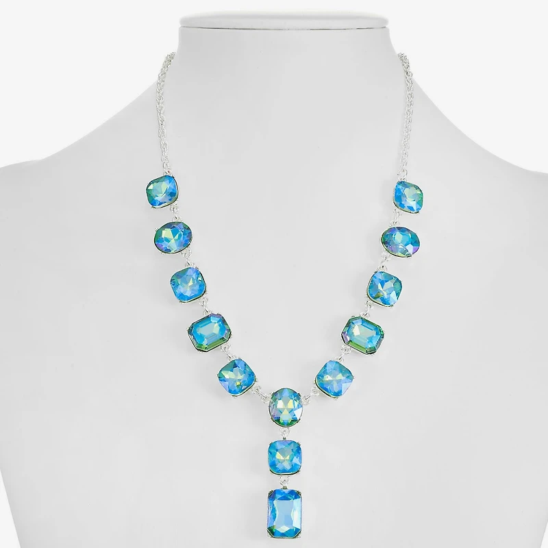 Monet Jewelry Womens Purple Glass 18 Inch Y Necklace