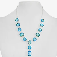 Monet Jewelry Womens Purple Glass 18 Inch Y Necklace