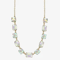 Monet Jewelry Womens Green 17 Inch Collar Necklace