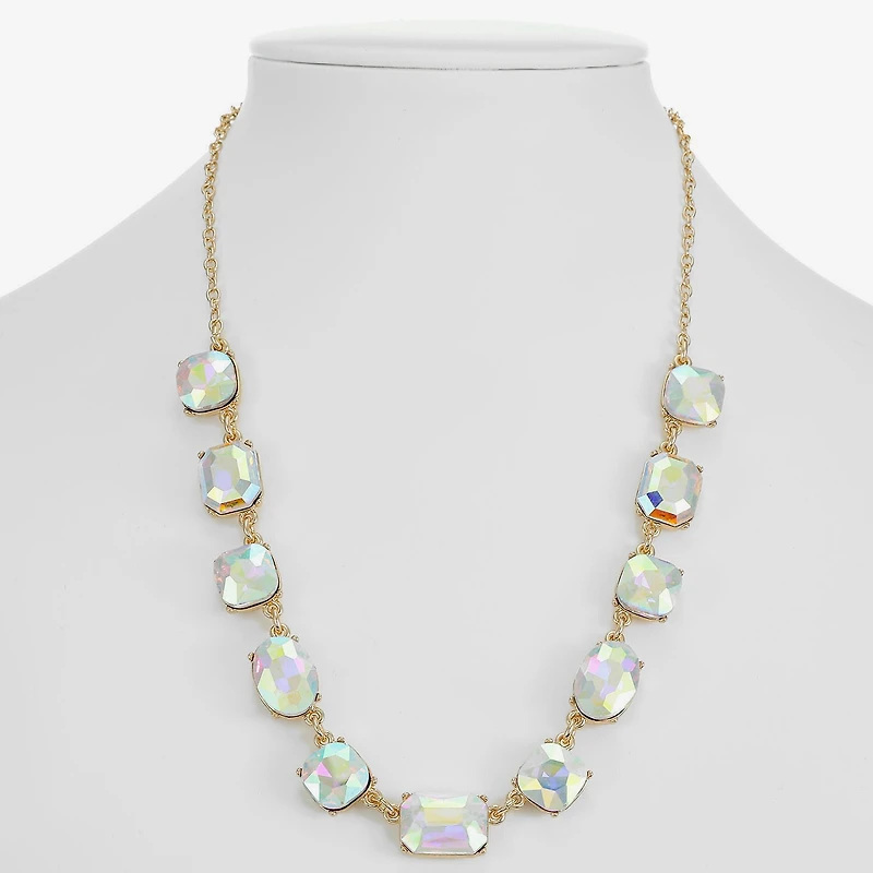 Monet Jewelry Womens Green 17 Inch Collar Necklace