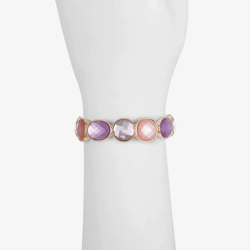 Monet Jewelry Womens Glass Round Stretch Bracelet