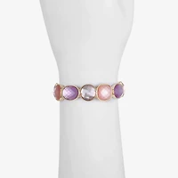 Monet Jewelry Womens Glass Round Stretch Bracelet
