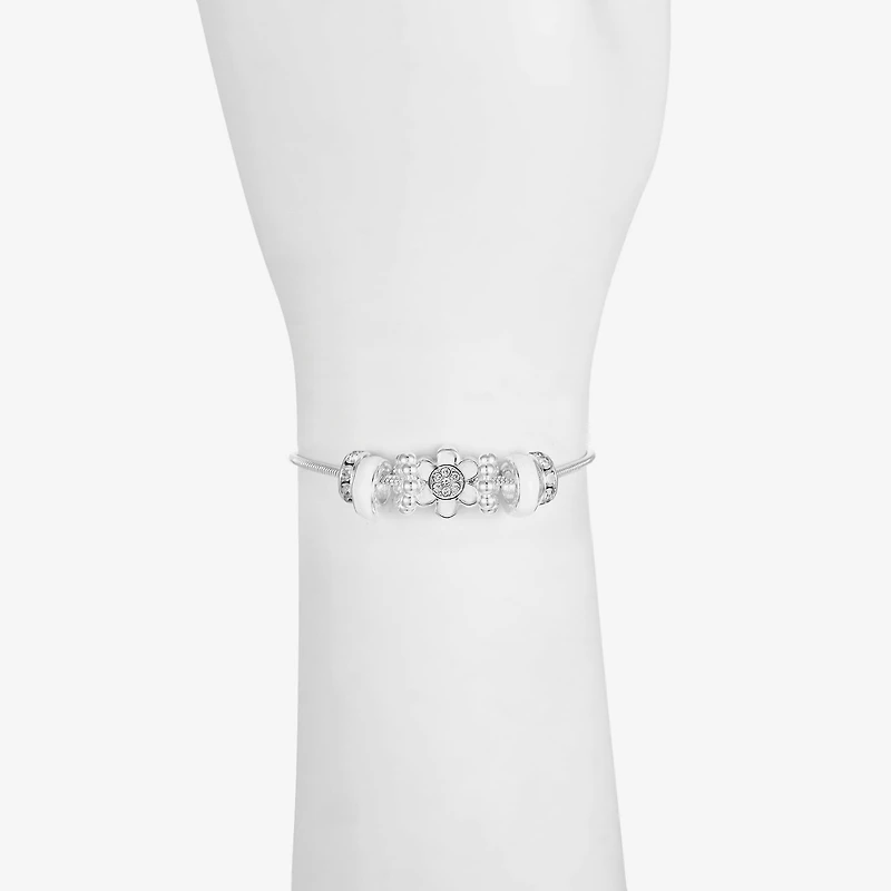 Liz Claiborne Womens Glass Flower Charm Bracelet