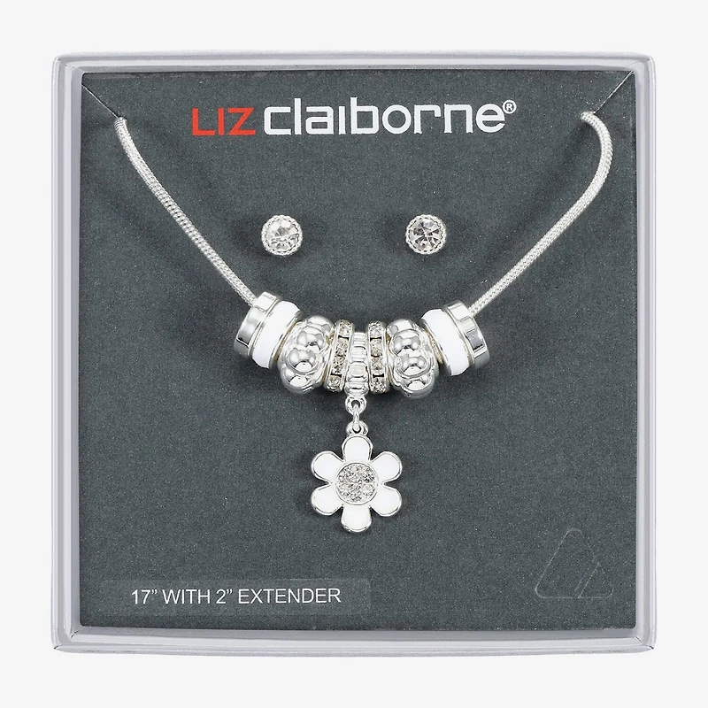 Liz Claiborne Womens Glass Flower 2-pc. Jewelry Set
