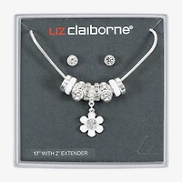 Liz Claiborne Womens Glass Flower 2-pc. Jewelry Set