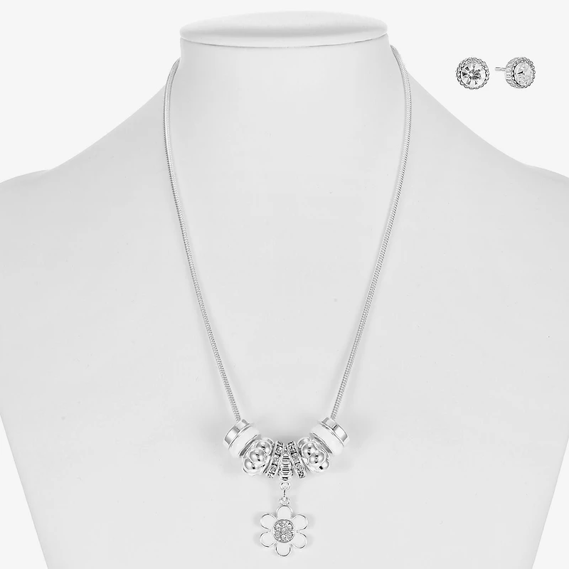 Liz Claiborne Womens Glass Flower 2-pc. Jewelry Set