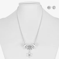 Liz Claiborne Womens Glass Flower 2-pc. Jewelry Set