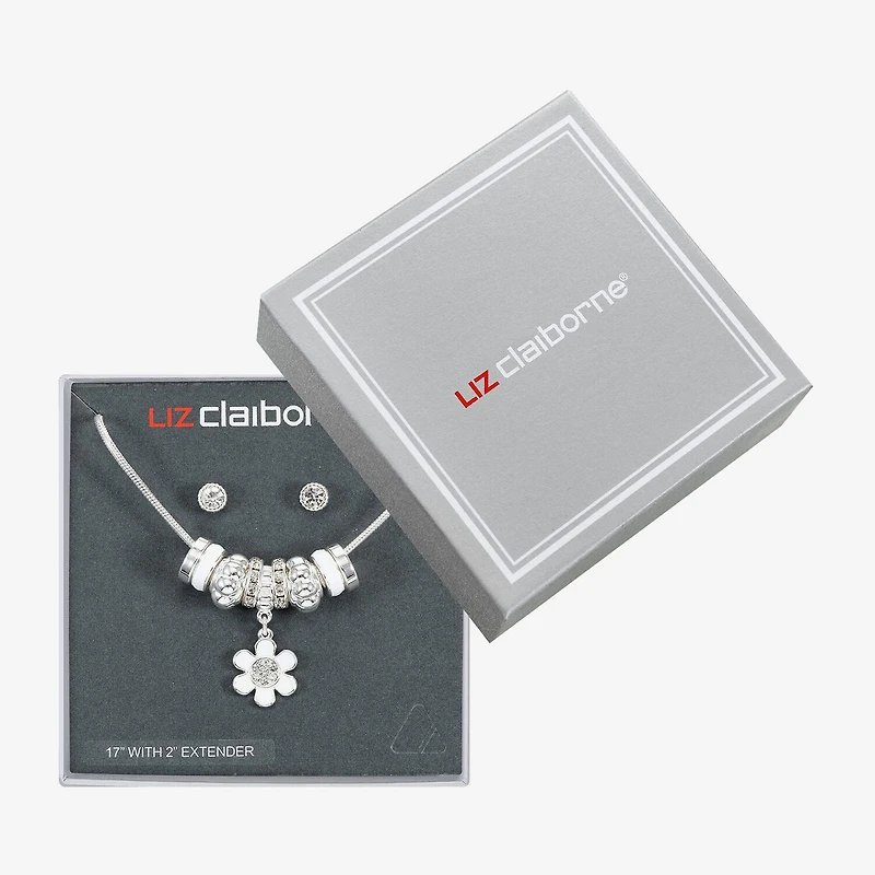 Liz Claiborne Womens Glass Flower 2-pc. Jewelry Set