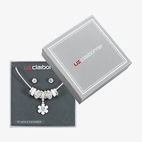 Liz Claiborne Womens Glass Flower 2-pc. Jewelry Set