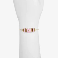 Liz Claiborne Womens Glass Heart Charm Bracelet