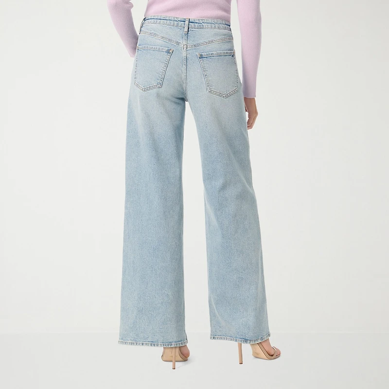 JS Jessica Simpson Womens High Rise Wide Leg Jean