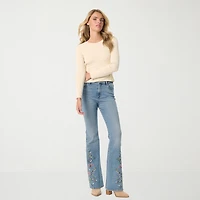 JS Jessica Simpson Womens Boat Neck Long Sleeve Pullover Sweater