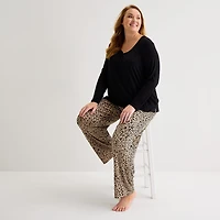 Liz Claiborne Cool and Calm Womens Long Sleeve 2-pc. Pajama Set