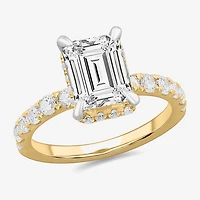 (H-I / Si1-Si2) Womens 3 3/4 CT. T.W. Lab Grown White Diamond 14K Gold Side Stone Engagement Ring